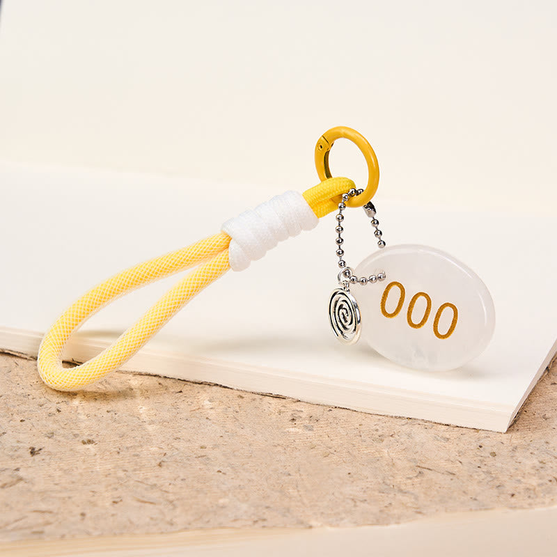 Buddha Stones "Infinite Possibilities Begin" 000 Angel Number Natural Clear Quartz Key Chain Hanging Decoration Includes Gift Message Card - image 4