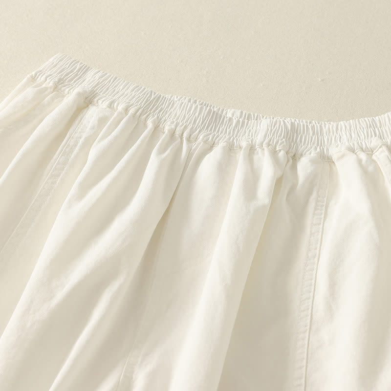 Buddha Stones Summer Casual Elastic Waist Solid Women's Tapered Pants With Pockets - image 15