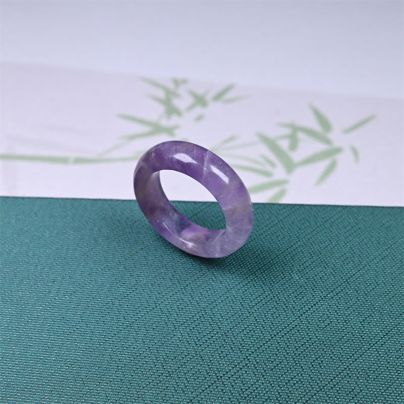 Buddha Stones Natural Amethyst Spiritual Awareness Ring - Natural Amethyst(Color May Vary) - 22mm - image 0