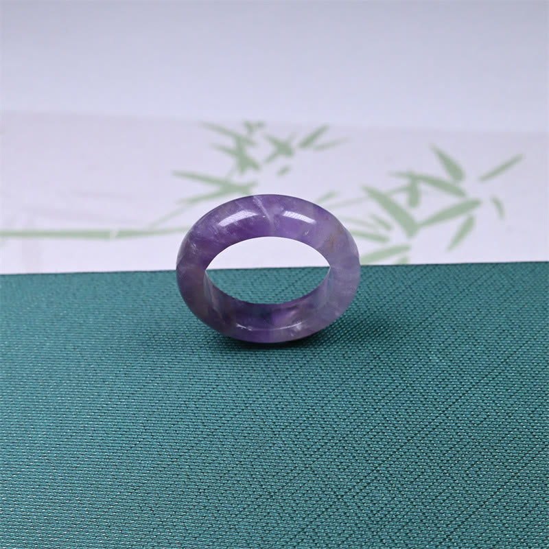 Buddha Stones Natural Amethyst Spiritual Awareness Ring - image 4
