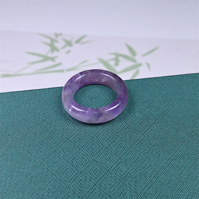 Buddha Stones Natural Amethyst Spiritual Awareness Ring - image 3