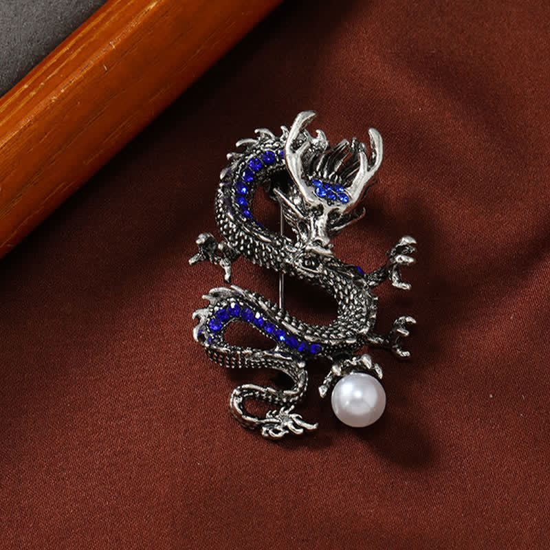 Buddha Stones Domineering Dragon Pearl Strength Brooch - image 4