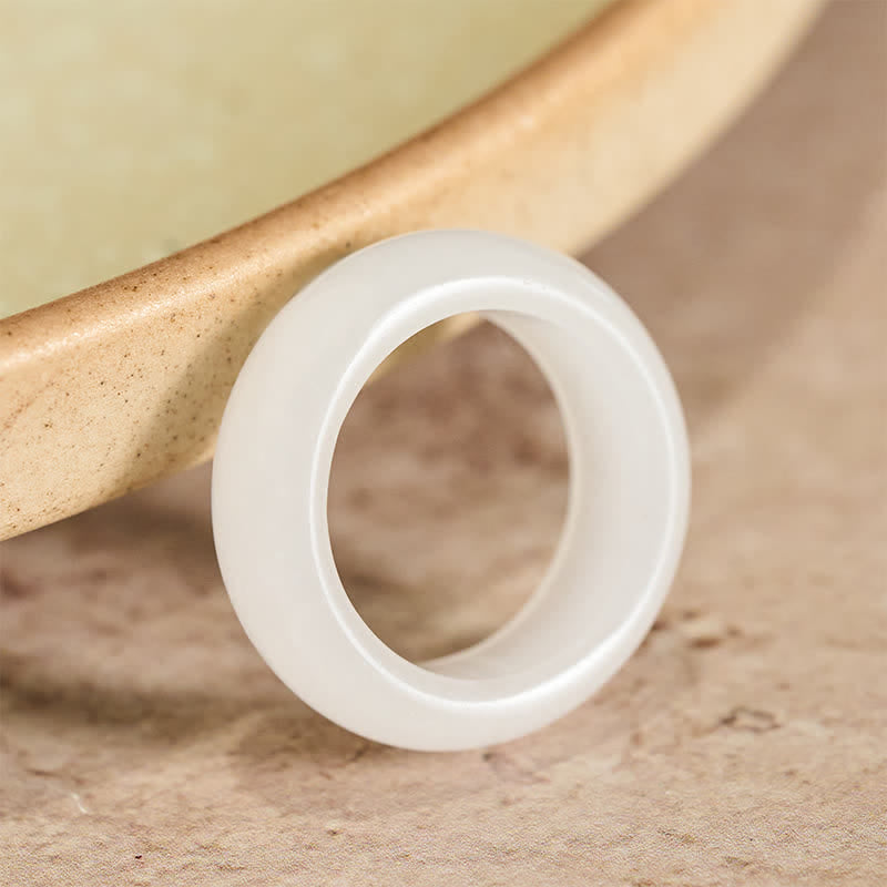 FREE Today: Luck and Wealth Natural Golden Silk Jade Ring - Natural Golden Silk Jade(Color May Vary) - Approx. 20mm - image 0
