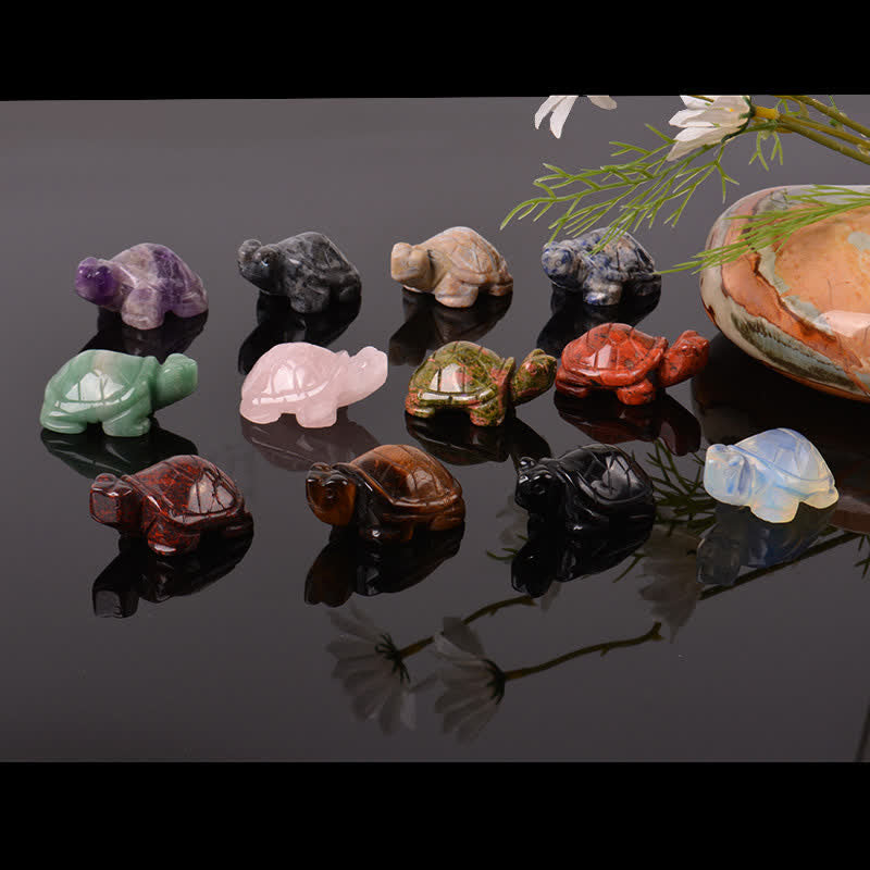 Buddha Stones Natural Green Aventurine Turtle Wisdom Crystal & Stone Decor - image 54