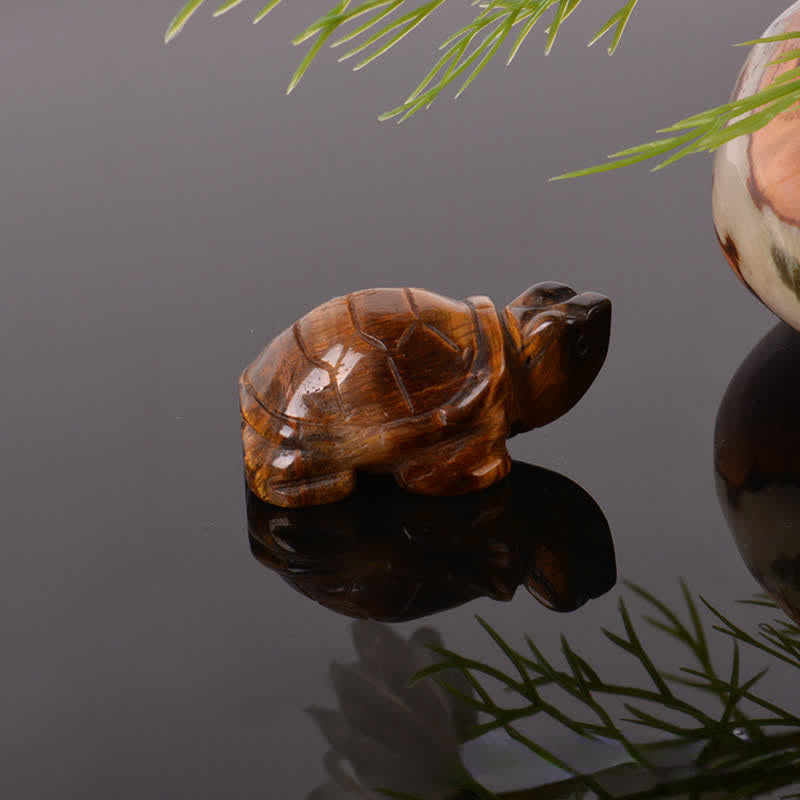 Buddha Stones Natural Green Aventurine Turtle Wisdom Crystal & Stone Decor - Tiger Eye(Courage ♥ Strength) - image 9