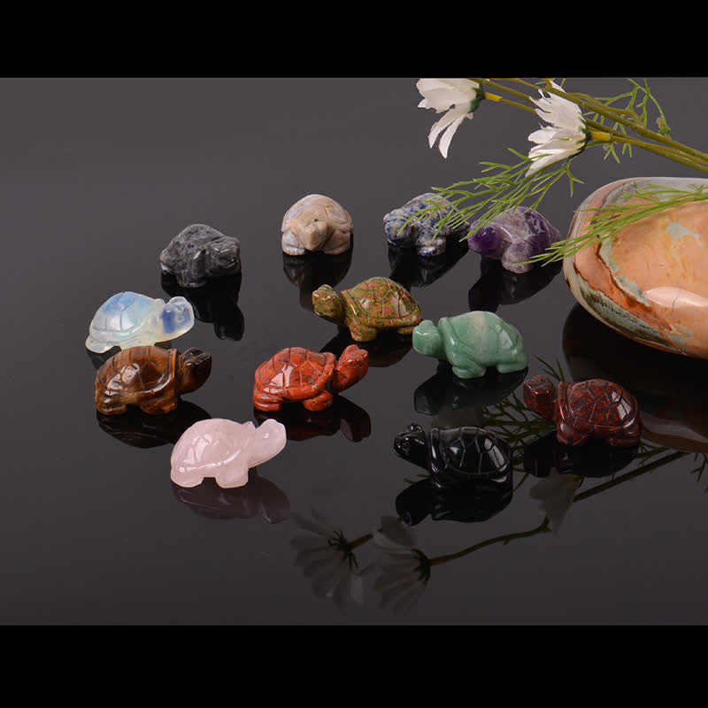 Buddha Stones Natural Green Aventurine Turtle Wisdom Crystal & Stone Decor - image 51