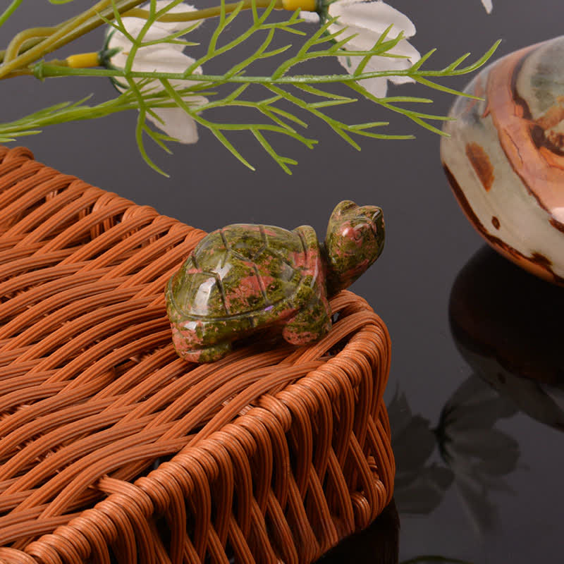 Buddha Stones Natural Green Aventurine Turtle Wisdom Crystal & Stone Decor - image 6