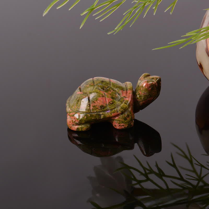 Buddha Stones Natural Green Aventurine Turtle Wisdom Crystal & Stone Decor - Unakite(Balance ♥ Grounding) - image 5