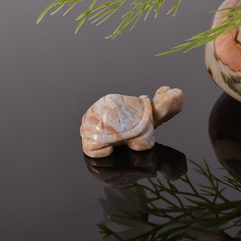 Buddha Stones Natural Green Aventurine Turtle Wisdom Crystal & Stone Decor - Indian Agate(Positive ♥ Calm) - image 17