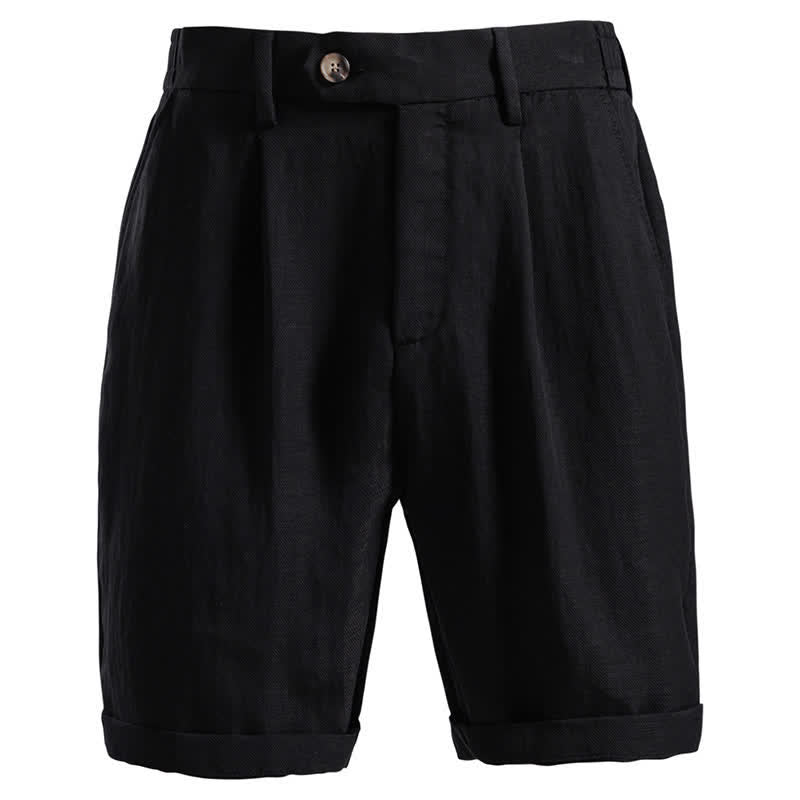 Buddha Stones Summer Casual Classic Zipper Button Solid Bermuda Shorts Men's With Pockets - Black - US/UK/AU42,EU52 (2XL) - image 13