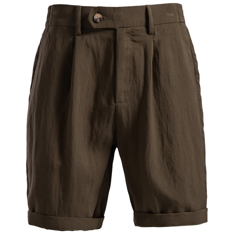 Buddha Stones Summer Casual Classic Zipper Button Solid Bermuda Shorts Men's With Pockets - SaddleBrown - US/UK/AU42,EU52 (2XL) - image 22