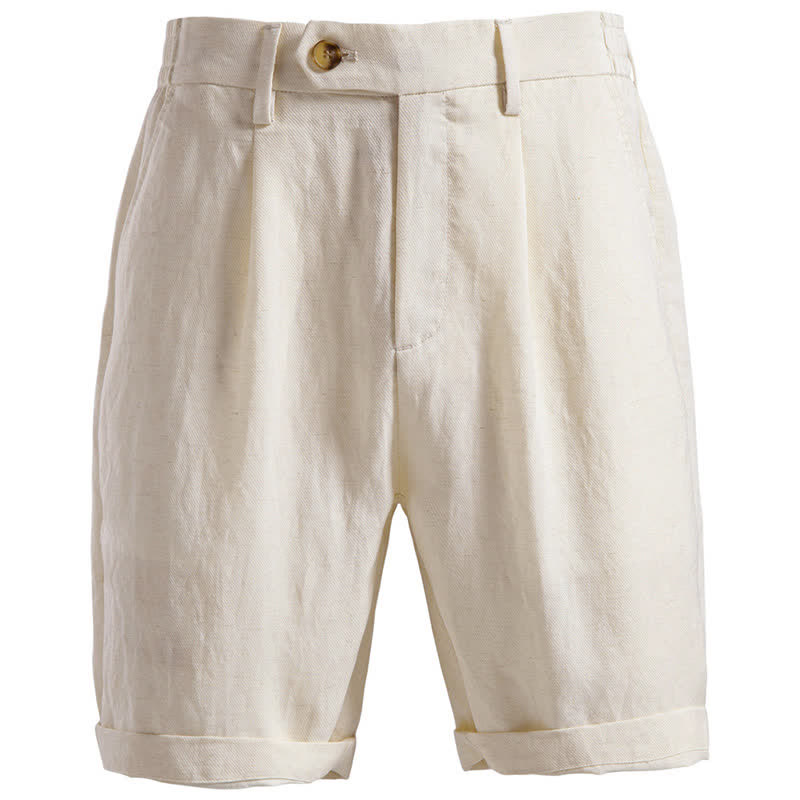 Buddha Stones Summer Casual Classic Zipper Button Solid Bermuda Shorts Men's With Pockets - Beige - US/UK/AU42,EU52 (2XL) - image 32
