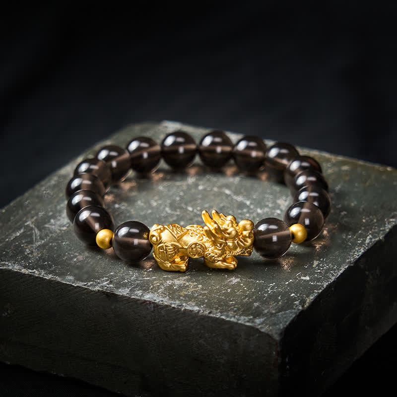 Buddha Stones PiXiu Ice Obsidian Auspicioisness Bracelet - Ice Obsidian(Cleansing ♥ Positive) - image 0