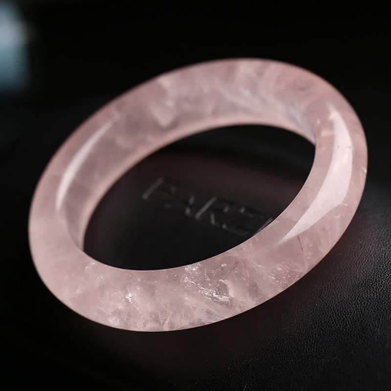 Buddha Stones Natural Rose Quartz Love Caring Bracelet Bangle - image 1