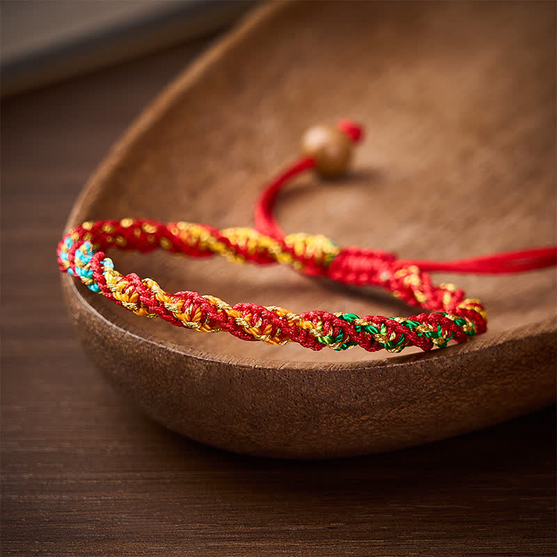Buddha Stones Colorful String Grounding Vintage Ethnic Bracelet - image 3