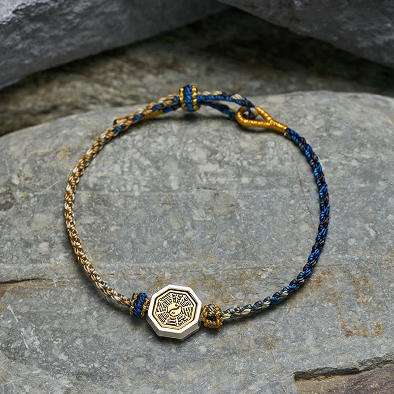 Buddha Stones Hand-Woven Bagua Octagonal Spacer Balance String Lucky Adjustable Braided Cord Bracelet - image 3