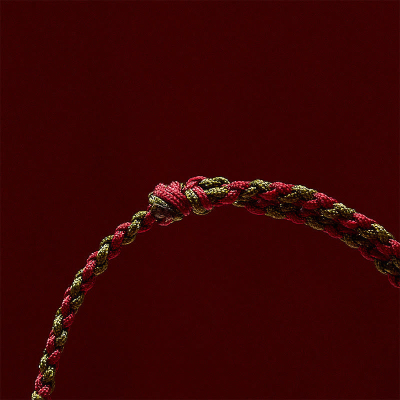 Buddha Stones Braided Colorful Red Green String Koi Fish Luck Bracelet Anklet - image 11
