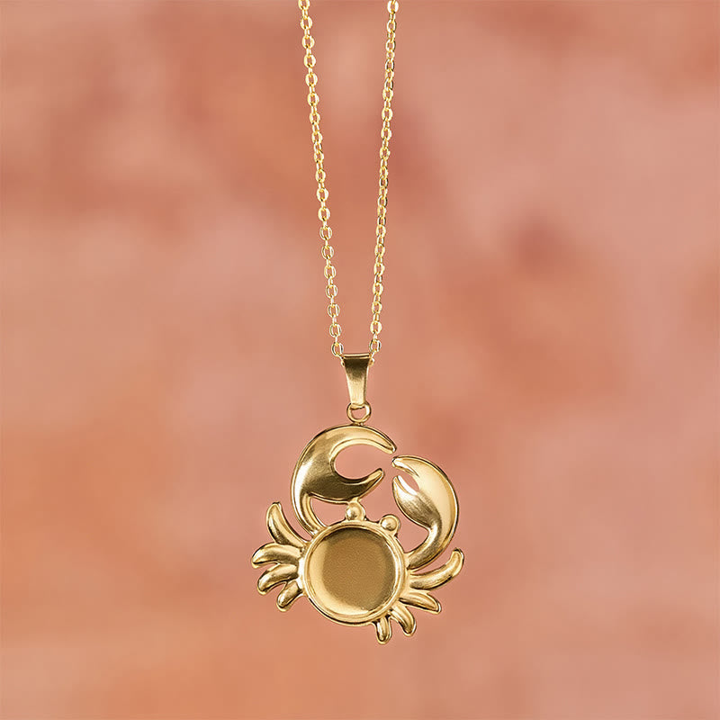 Buddha Stones Gold Plated Amethyst Crab Inner Peace Necklace - image 18