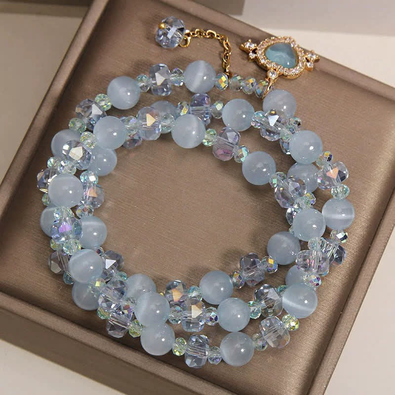 FREE Today: Confidence and Balance Blue Cat's Eye Heart Triple Wrap Bracelet - image 4
