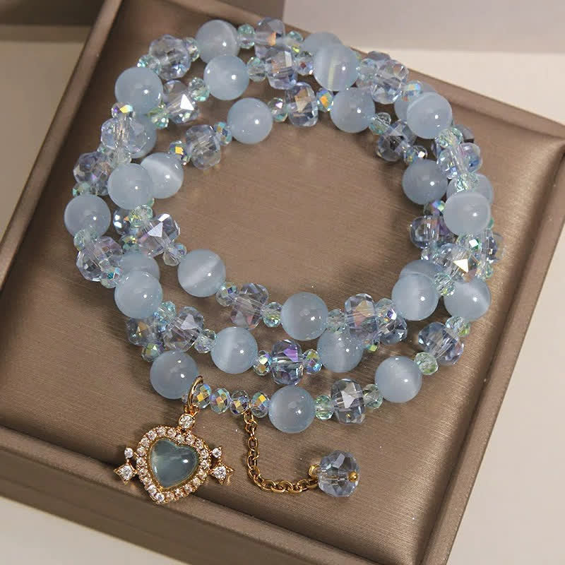 FREE Today: Confidence and Balance Blue Cat's Eye Heart Triple Wrap Bracelet - image 7