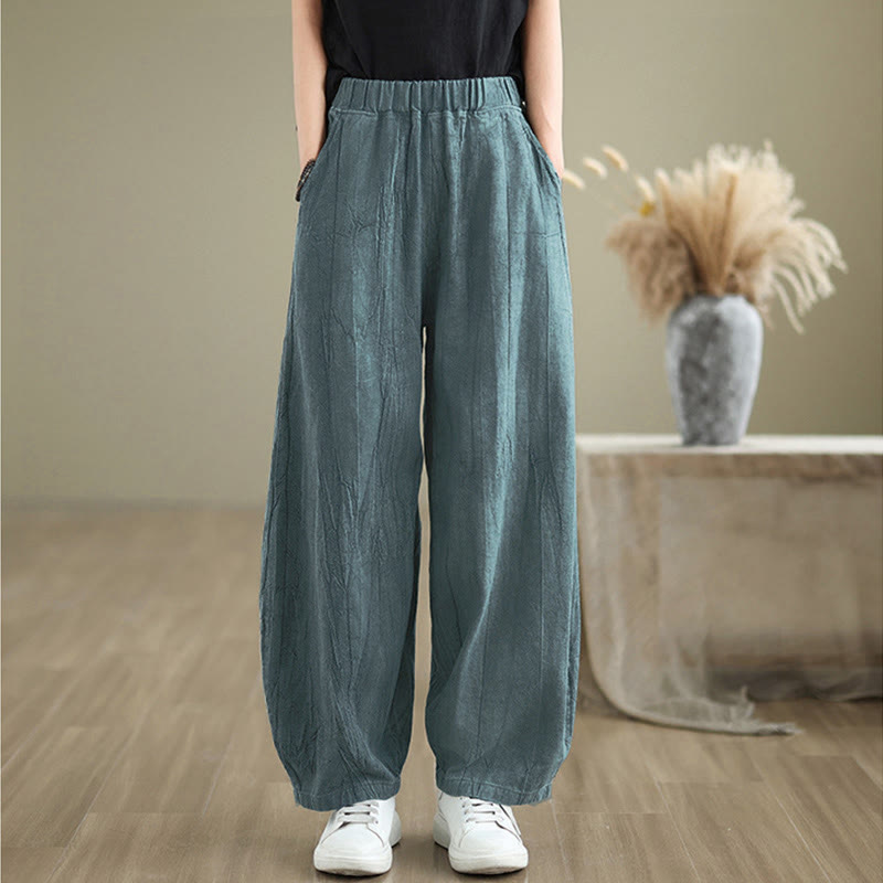 Buddha Stones Casual Plain Women's Harem Pants With Pockets - image 17