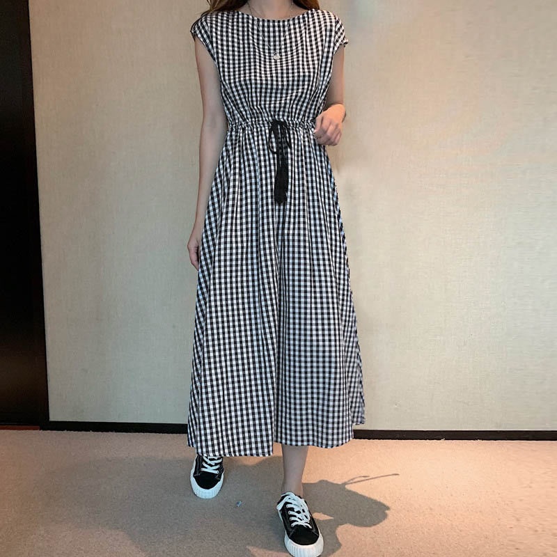 Buddha Stones Casual Eastic Waist Drawstring Design Short Sleeve Midi Dress - Gray - US8-10,UK/AU12-14,EU40-42 (2XL) - image 25
