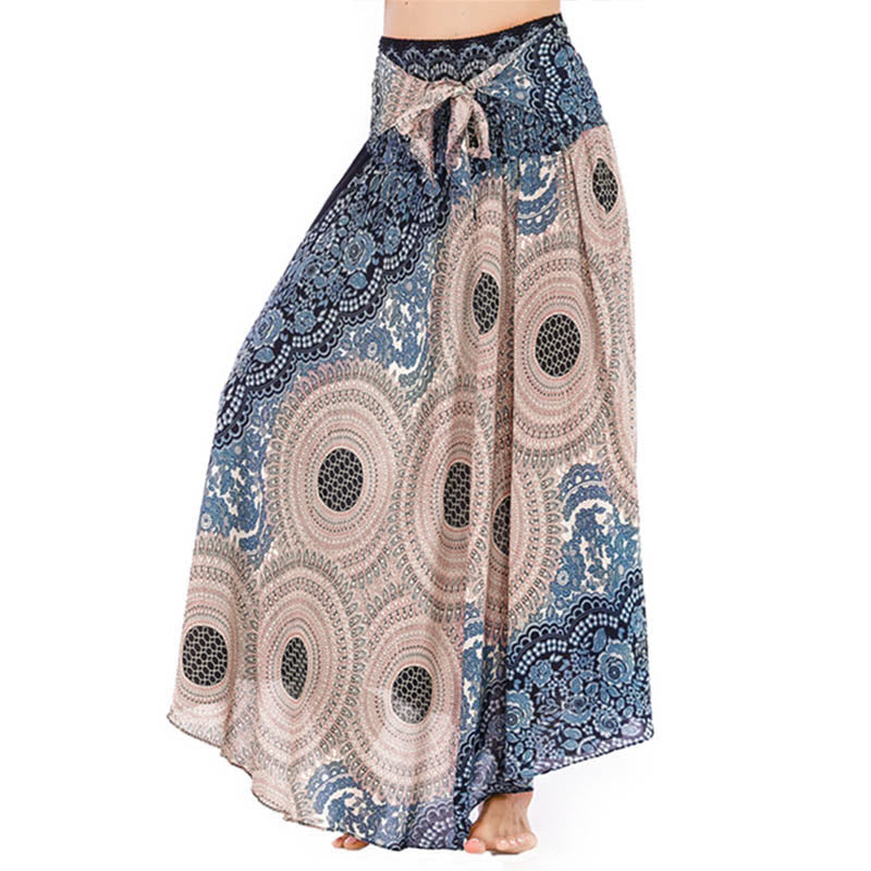 Buddha Stones Two Style Wear Bohemian Compass Rose Flower Lace-up Skirt Dress - MistyRose - US4-12,UK/AU8-16,EU36-44 (F) - image 26