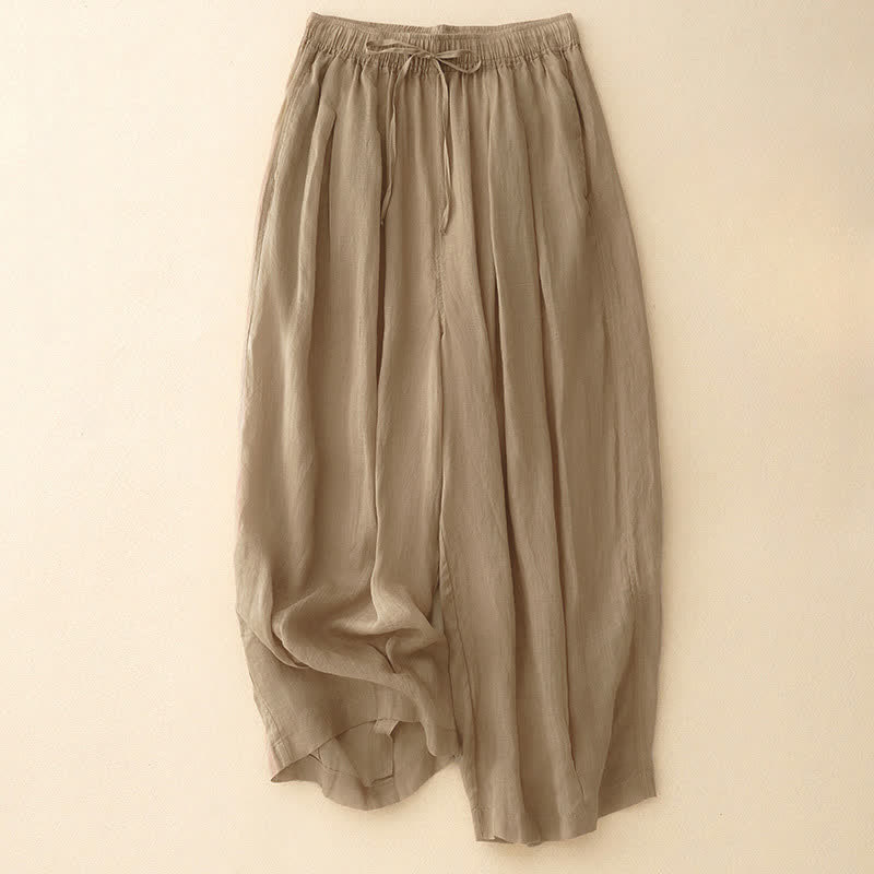 Buddha Stones Casual Loose Double Layer 7-8 Length Cropped Pants Women's Pants With Pockets - Peru - US14,UK/AU18,EU46 (2XL) - image 0