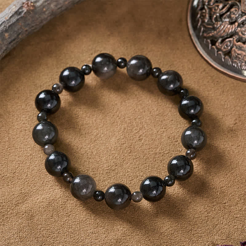 FREE Today: Protection and Fulfillment Black Obsidian Single Double Layer Round Bead Bracelet - image 3