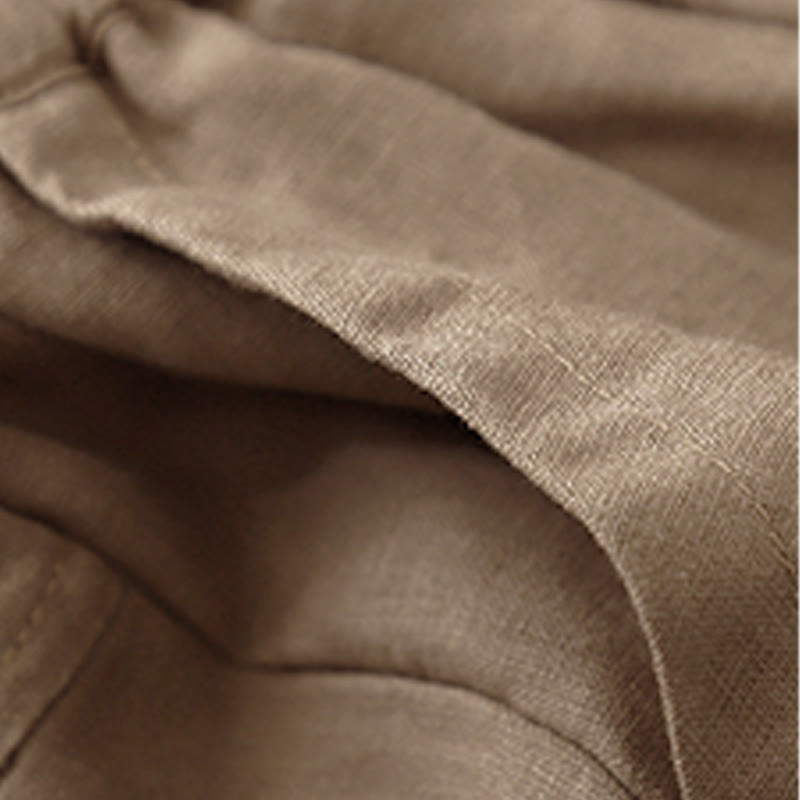 Buddha Stones Summer Casual Plain Women's Elasti Straight Shorts With Pockets - image 4