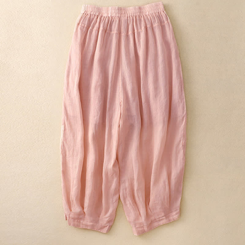 Buddha Stones Embroidered Pattern Women's Harem Pants With Pockets - image 11