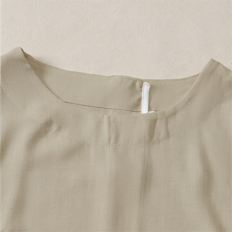 Buddha Stones Summer Casual Minimalist Crew Neck Solid Cropped Women's Short Sleeve T-Shirts - image 1