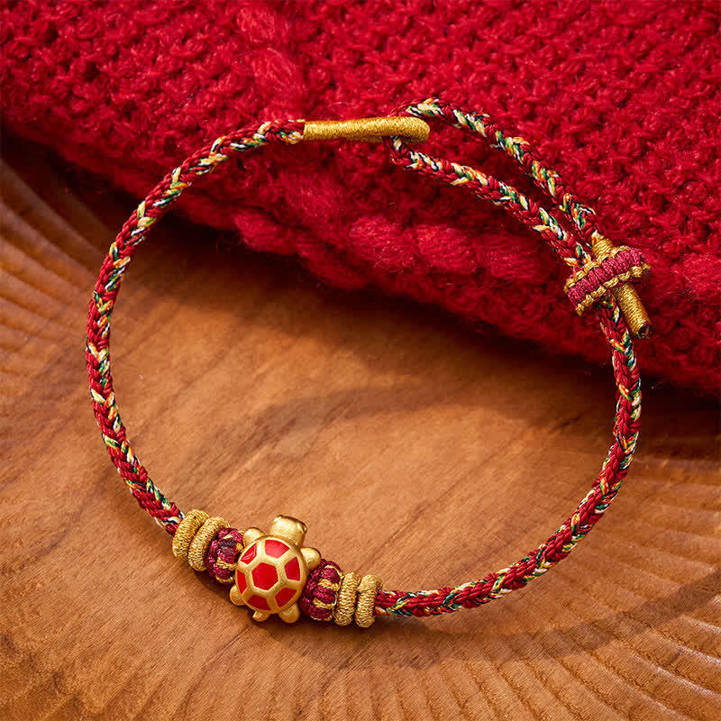 FREE Today: Protection and Self Care Five Color Hand Woven String Longevity Turtle Adjustable Bracelet - Red(Wrist Circumference: 5.9–7.1 in/15–18 cm) - image 14