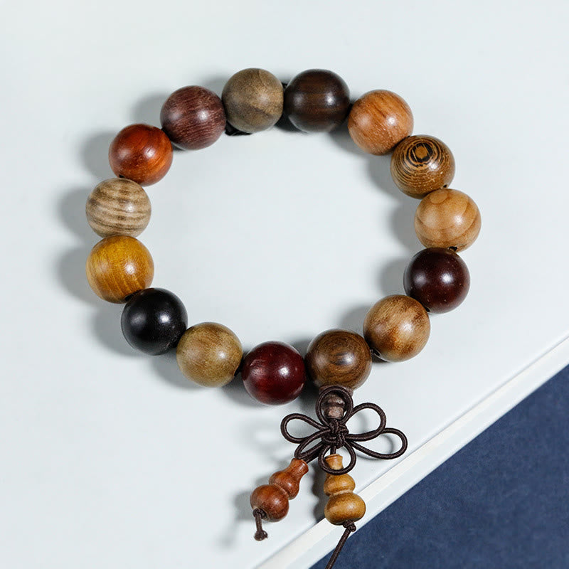 Buddha Stones 108 Beads Wenge Wood Mala Blessing Meditation Bracelet - image 11