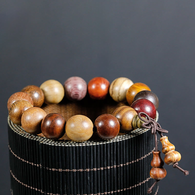 Buddha Stones 108 Beads Wenge Wood Mala Blessing Meditation Bracelet - image 13