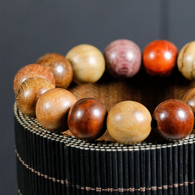 Buddha Stones 108 Beads Wenge Wood Mala Blessing Meditation Bracelet - image 14