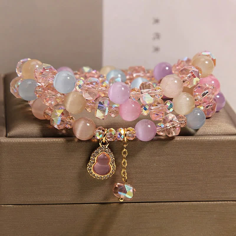 FREE Today: Support and Love Multicolor Cat's Eye Gourd Beads Bracelet - image 1