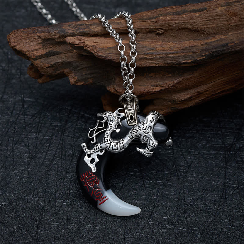 FREE Today: Strength and Protection Dragon Crescent Pendant Necklace - image 3
