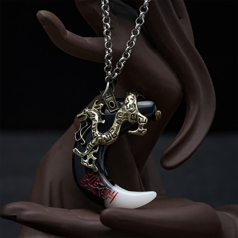 FREE Today: Strength and Protection Dragon Crescent Pendant Necklace - image 12