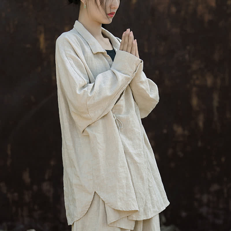 Buddha Stones Meditate Ramie Cotton Clothing - Linen - US4-12,UK/AU8-16,EU36-44 (F) - image 0