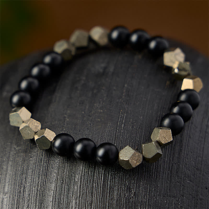 FREE Today: Success and Wealth Pyrite Faceted Beads Vintage Bracelet - image 2