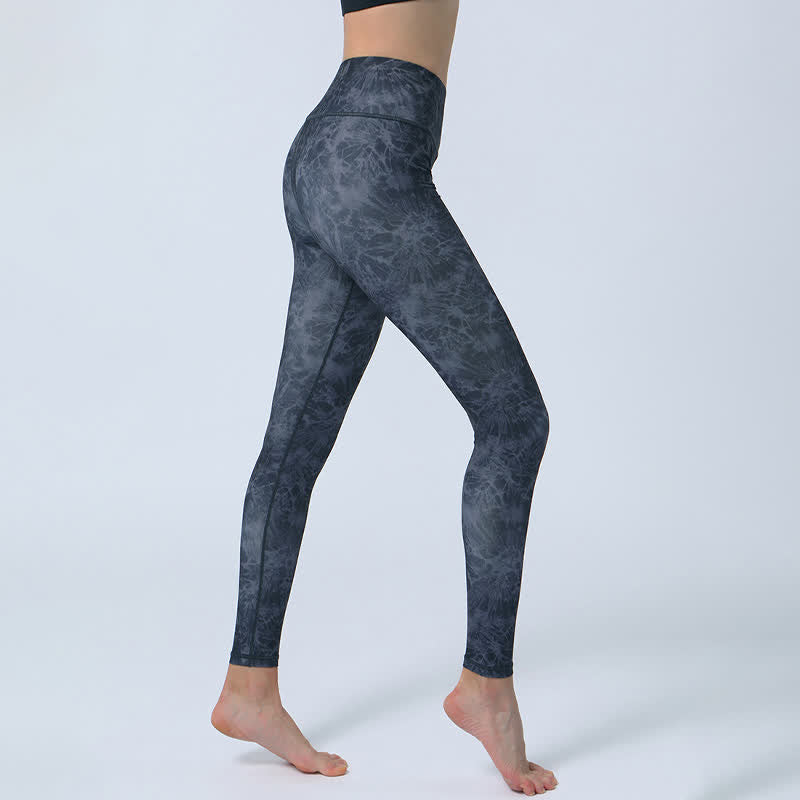 Buddha Stones Flowers Leaves Print Sports Fitness Yoga High Waist Leggings Women's Yoga Pants - image 6
