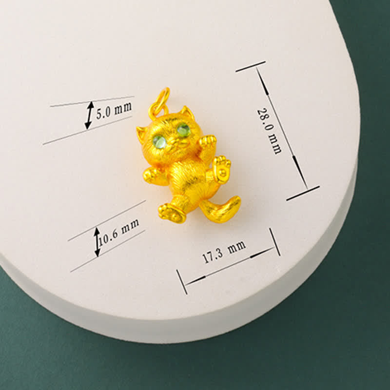 FREE Today: Grounding and Healing Gold Plated Brass Lucky Cat Pendant Necklace - image 11