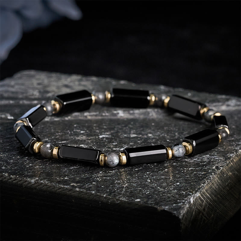 FREE Today: Protection and Support Black Onyx Copper Accent Bead Bracelet - image 1