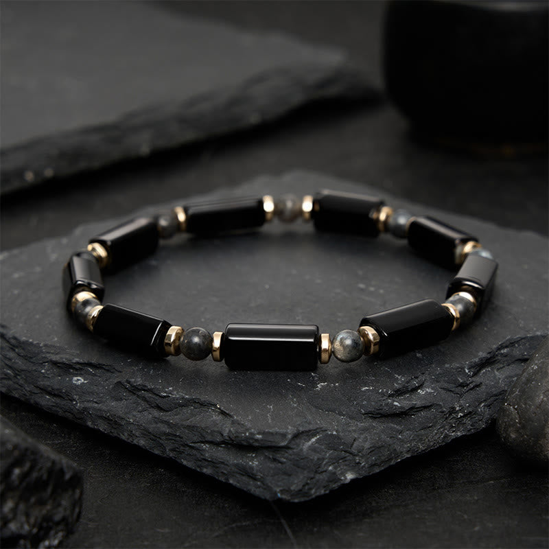 FREE Today: Protection and Support Black Onyx Copper Accent Bead Bracelet - image 2