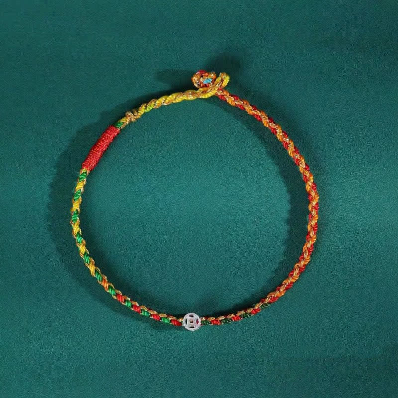 FREE Today: Blessing and Fortune 925 Sterling Silver Colorful Braided Bracelet - image 1