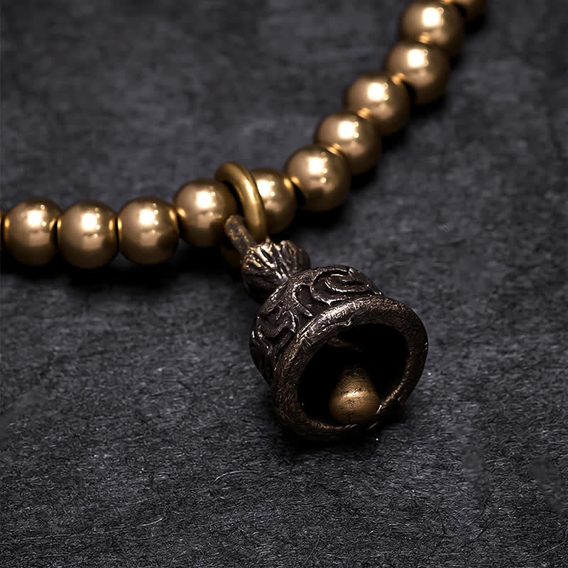 Buddha Stones Copper Beads Bell Pendant Balance Bracelet - image 4