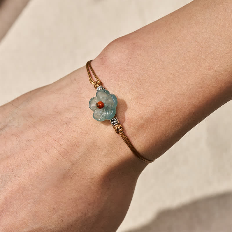 FREE Today: Harmony and Abundance Natural Jade Hand-Woven Floral Bracelet - image 4