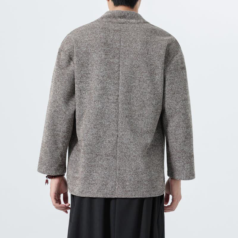 Buddha Stones Fall Winter Minimalist Casual Solid Men's Long Sleeve T-Shirts - image 5