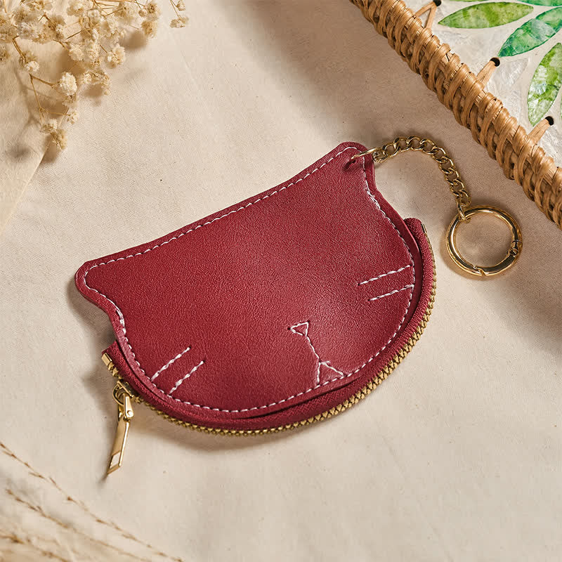 FREE Today: Protection and Happiness Vintage Cat Shape Zipper Leather Charm Purse - image 12